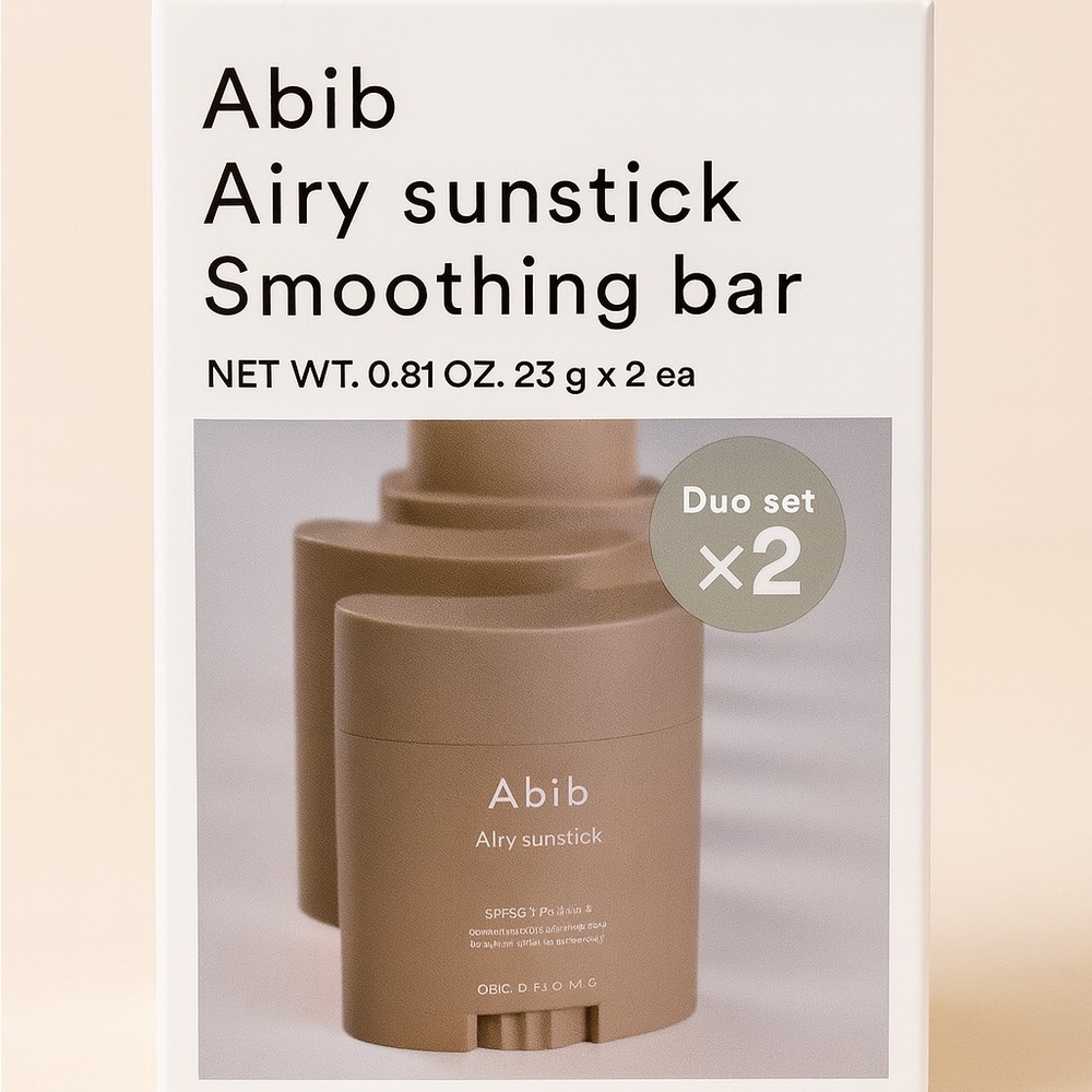 Abib Airy Sunstick Smoothing Bar Duo SPF 50+ PA++++ (2 Pack) ✨